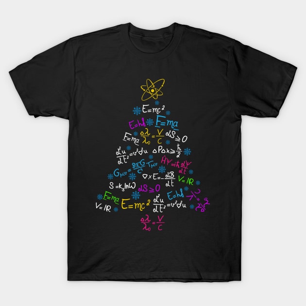 Physics Christmas Tree T-Shirt by KsuAnn